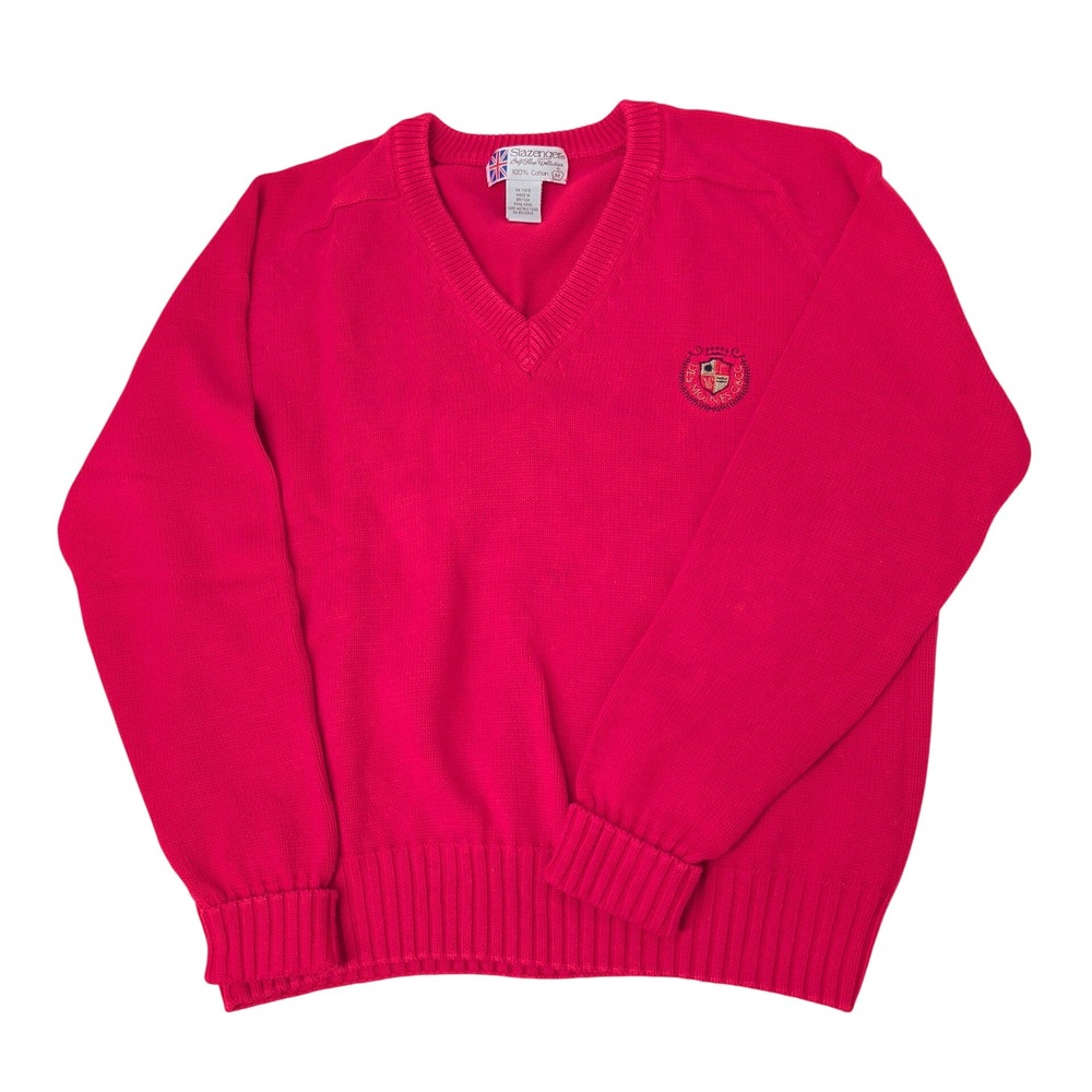 Slazenger Golf Shop Collection Mens Red V-Neck Cotton Sweater Des Moines GCC M